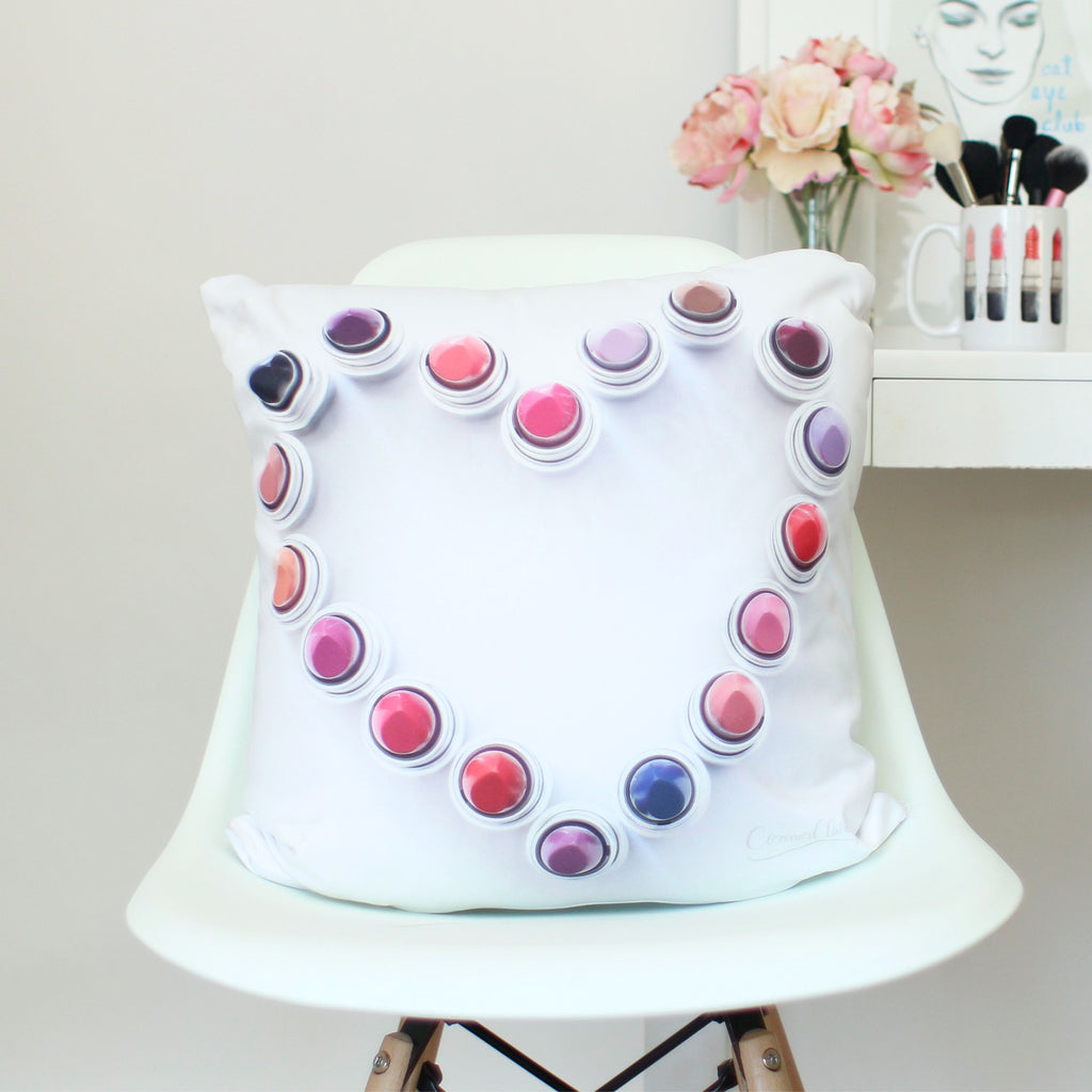 Lipstick All Day Throw Pillow