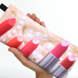 Lipstick and Pearls Makeup Bag