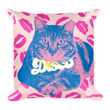 Disco Tabby Throw Pillow