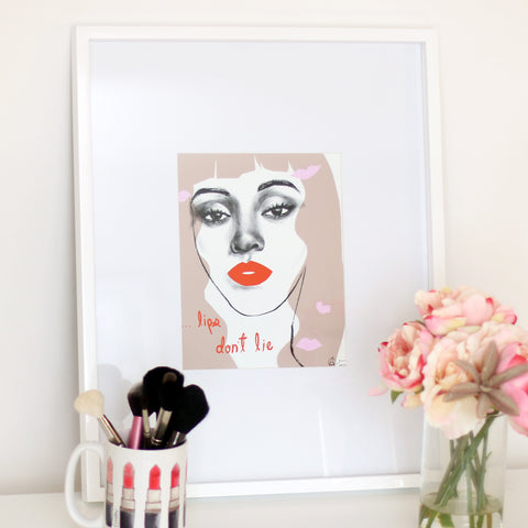 Lips Don't Lie | 8"x10" Art Print