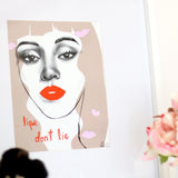 Lips Don't Lie | 8"x10" Art Print