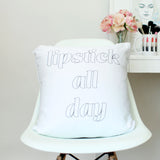 Lipstick All Day Throw Pillow