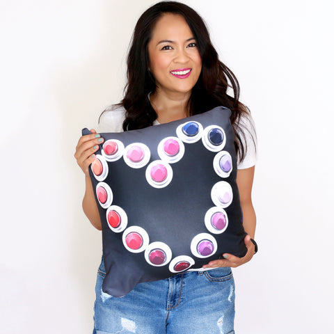Lipstick All Night Throw Pillow