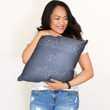 Lipstick All Night Throw Pillow