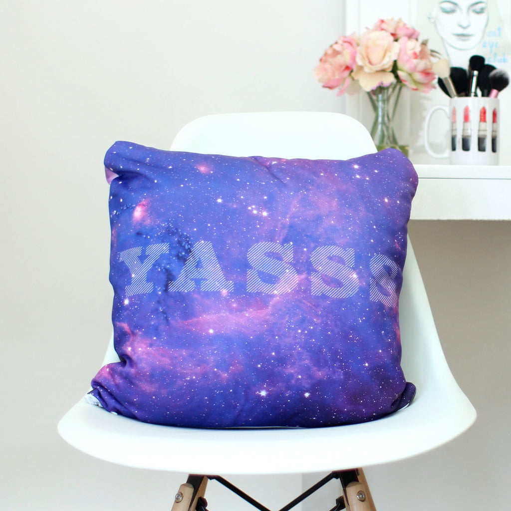 Space Tabby Throw Pillow